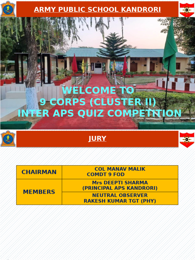 Inter APS Quiz Competition 2024 | PDF