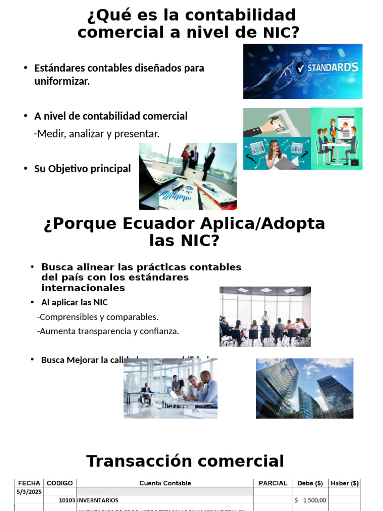 Contabilidad Comercial y NIC en Ecuador | PDF