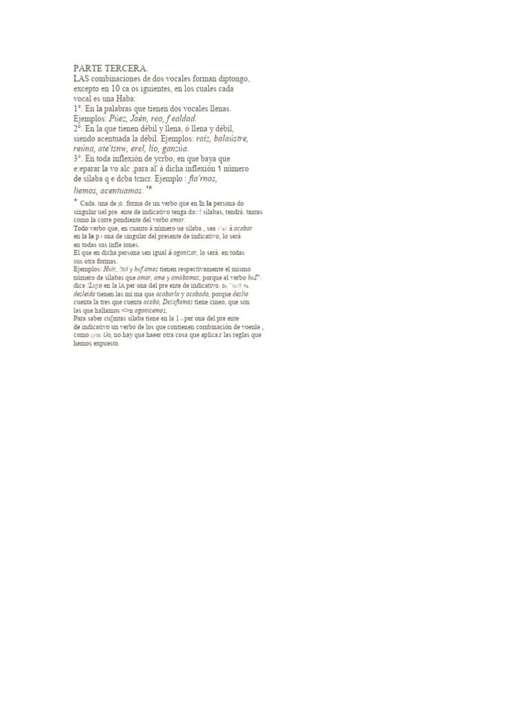 Ejemplos de combinaciones de vocales | PDF