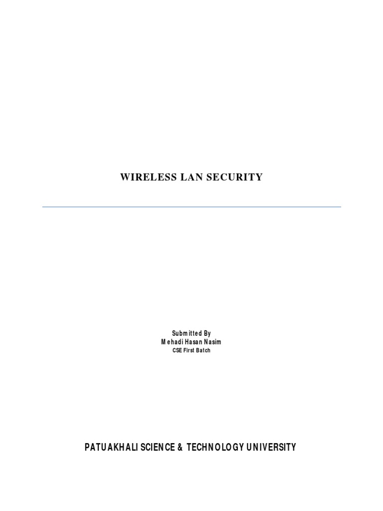 Wireless LAN Security | PDF | Wireless Access Point | Wireless Lan