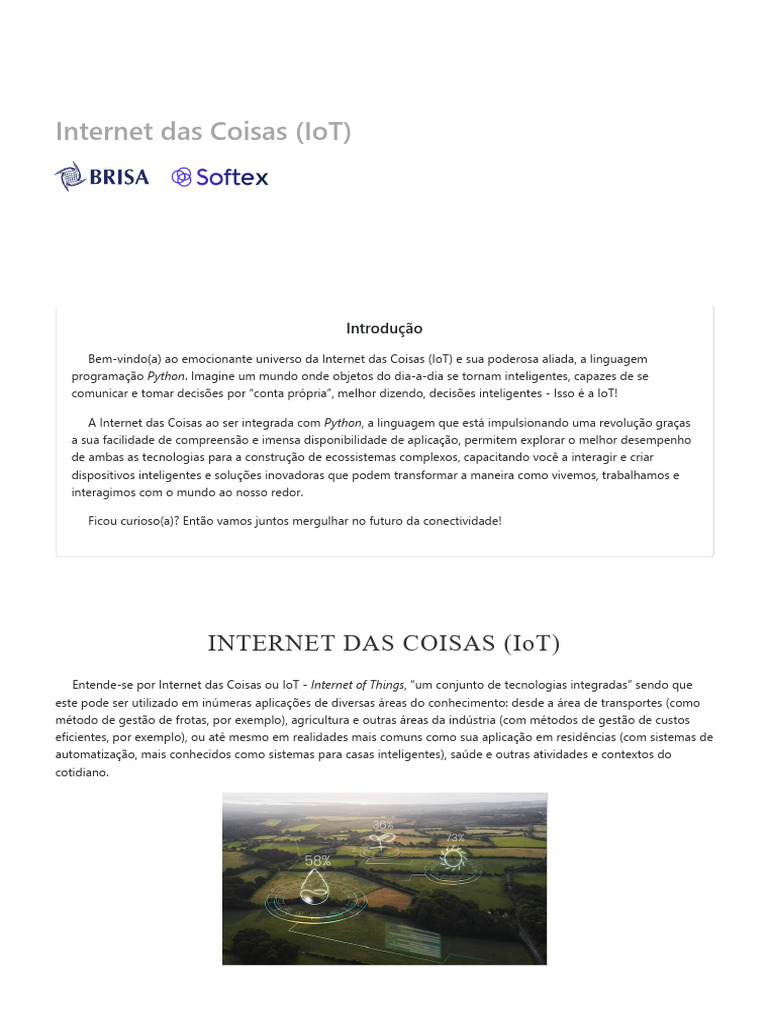 Introdução à Internet das Coisas (IoT) | PDF | Internet das Coisas ...
