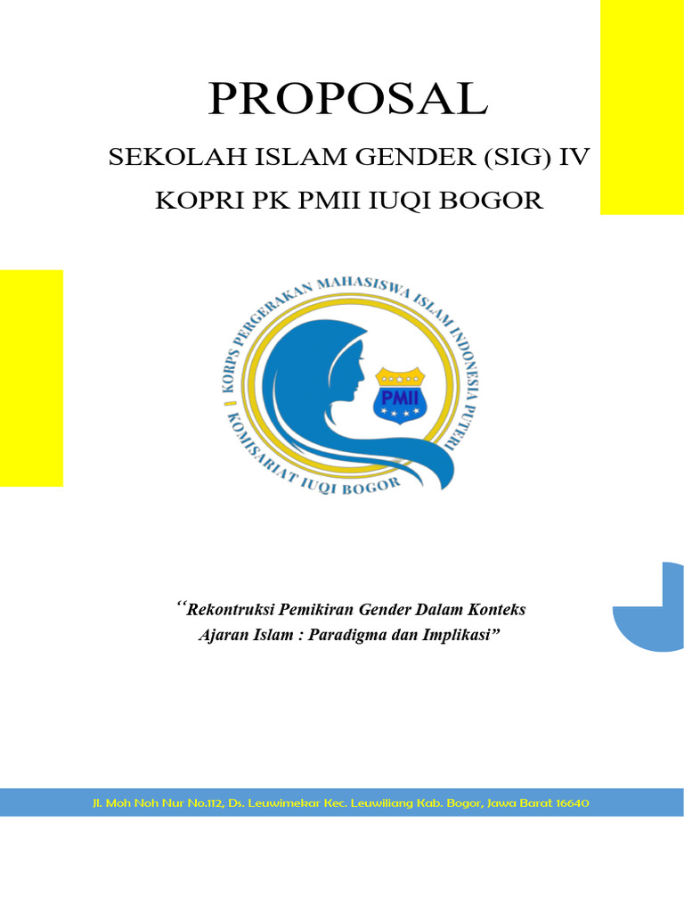Proposal Sekolah Islam Gender IV 2025 | PDF