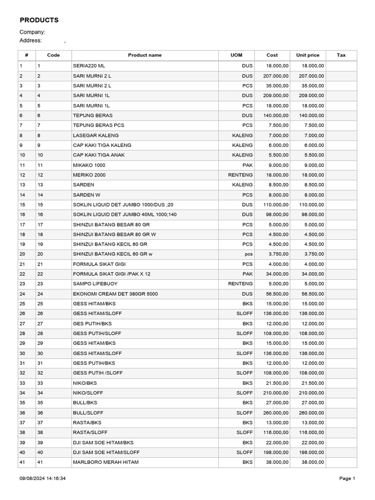 Products | PDF