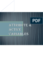 Attribute & Active Variables