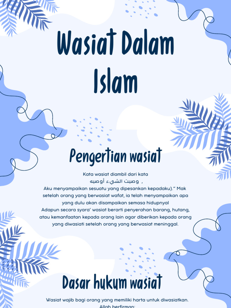 Wasiat Dalam Islam | PDF