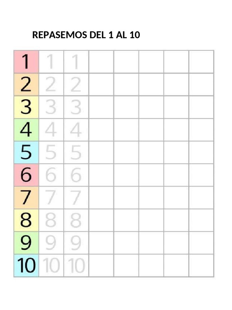 Numeros Del 10 Al 20 | PDF