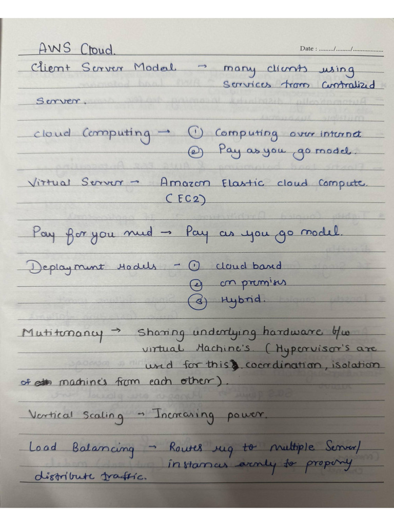 Aws Cloud Practitioner Notes Pdf
