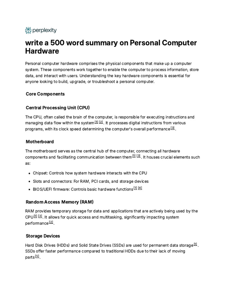 Personal Computer Hard-1325 | PDF | Computer Hardware | Personal Computers