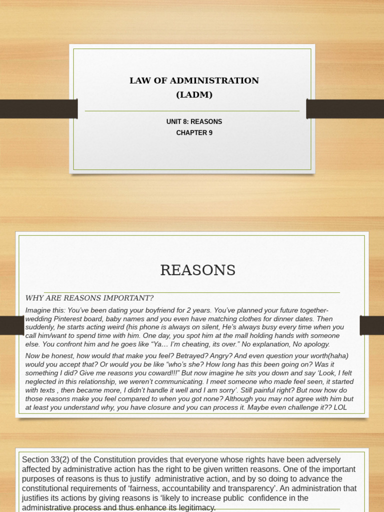 Ladm Tutorial - Reasons (Autosaved) | PDF | Reason | Decision Making
