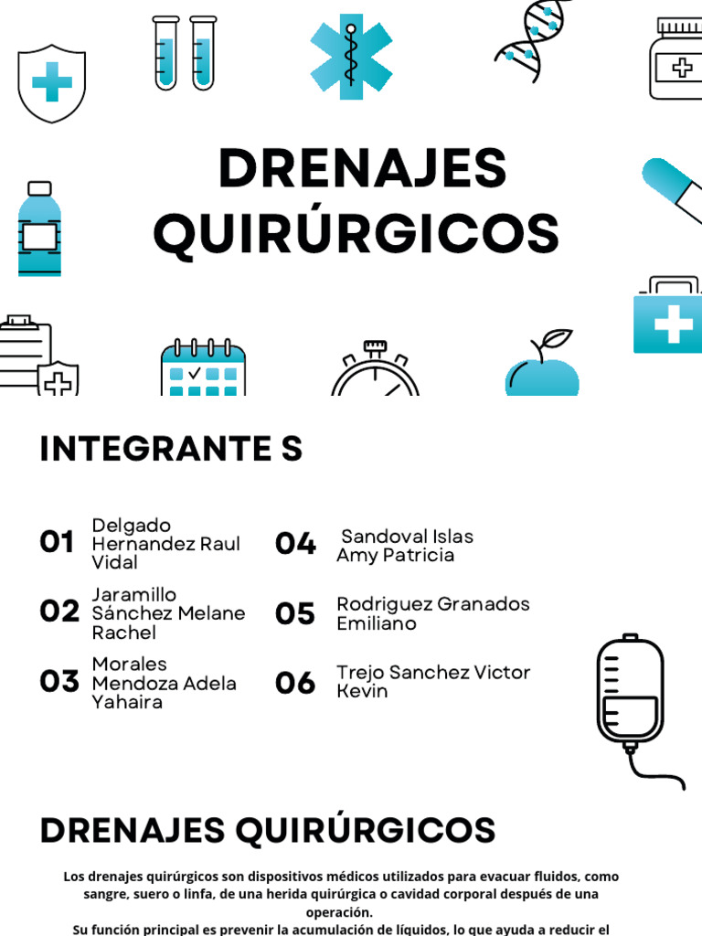 Tipos de Drenajes Quirúrgicos | PDF | Herida | Especialidades Medicas