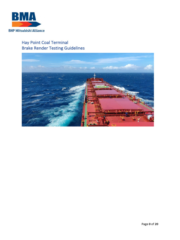Bma - Brake Render Testing Guidelines | PDF | Ships | Pressure