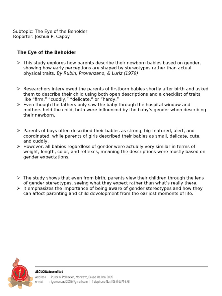 Capoy The Eye of The Beholder | PDF
