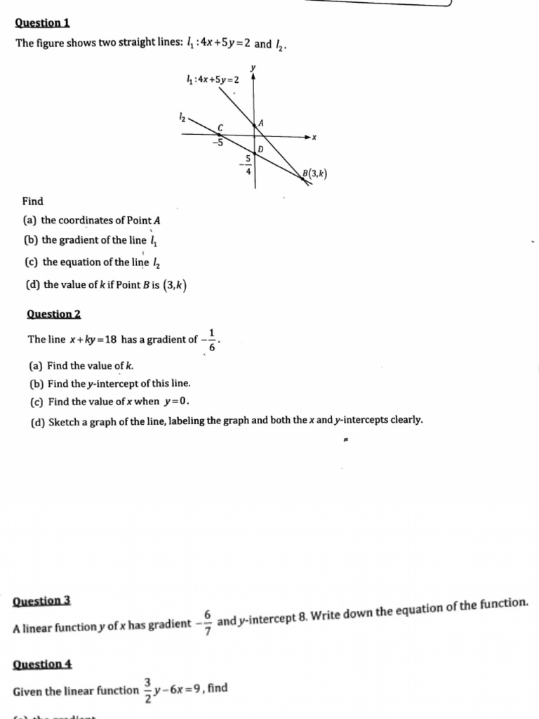Linear Functions and Graphs - 1 | PDF