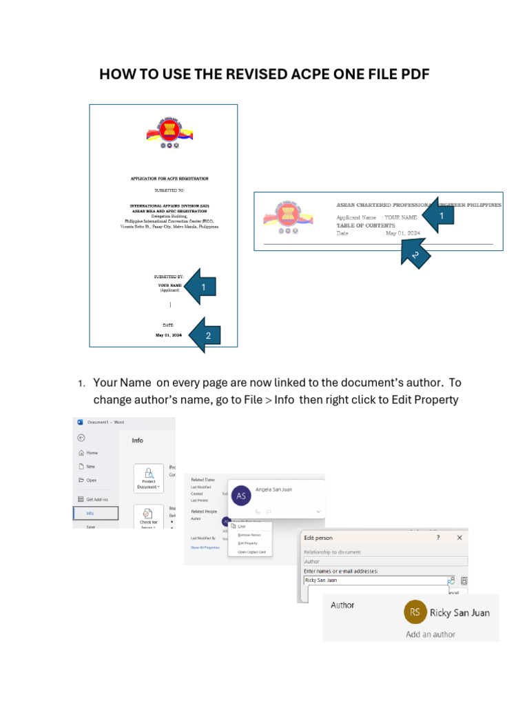 Using the Revised ACPE One File PDF | PDF
