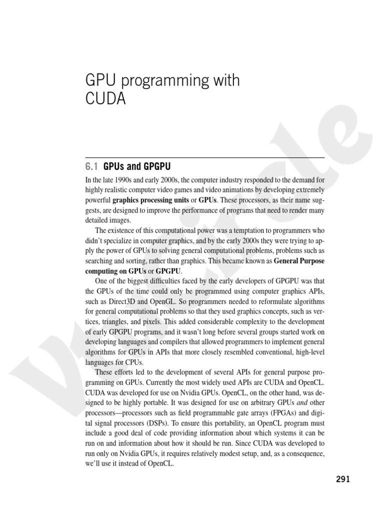 GPU Programming with CUDA Overview | PDF | Graphics Processing Unit ...