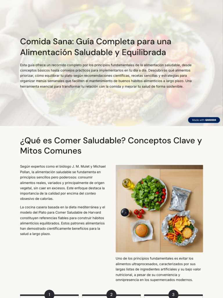 Guía de Comida Sana y Saludable | PDF | Alimentos | Vegetales