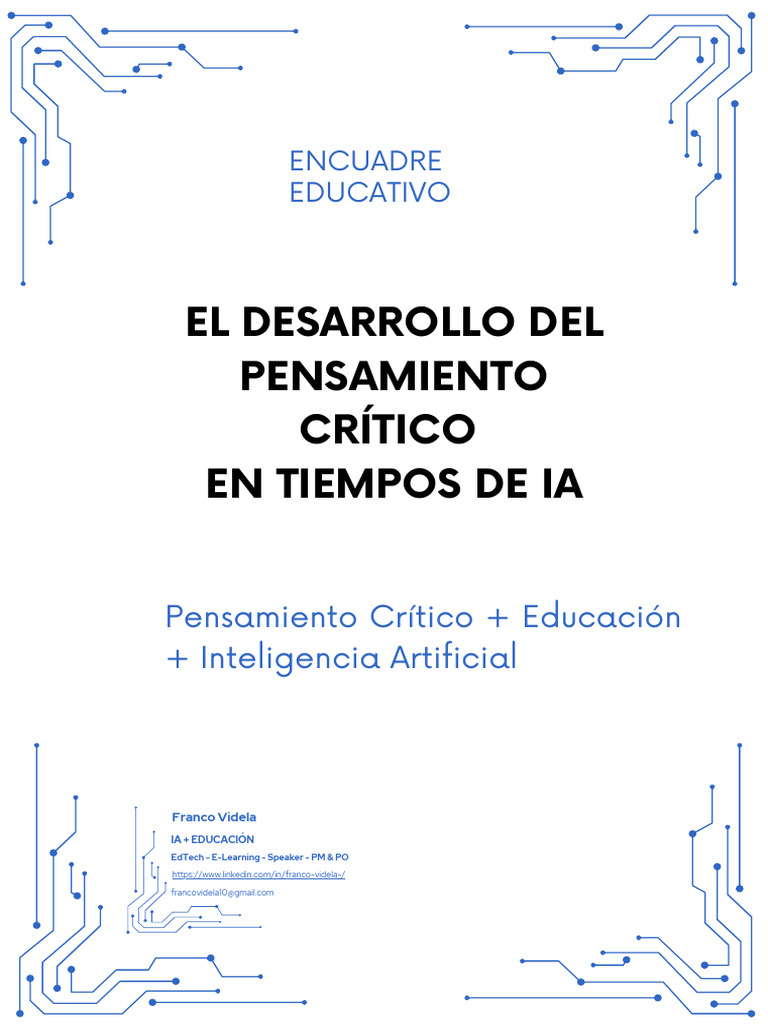 Pensamiento Crítico en la Era de IA | PDF | Inteligencia (IA) y ...
