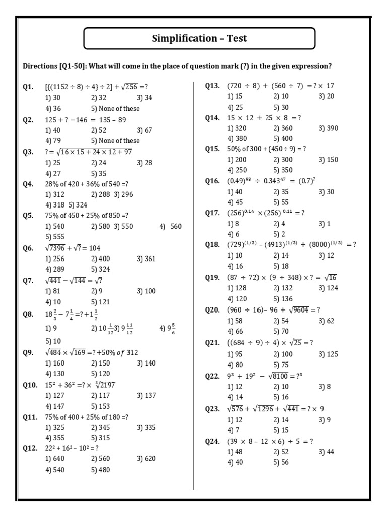 Math Expression Evaluation Quiz | PDF