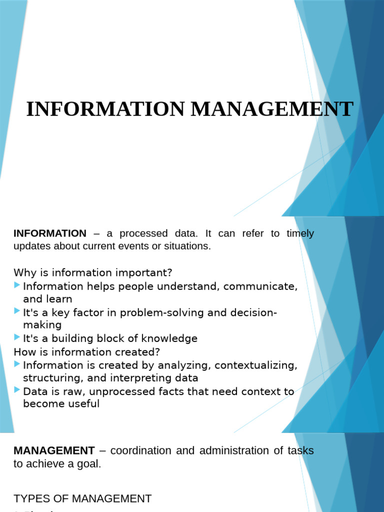Information Management and Strategies | PDF | Records Management ...