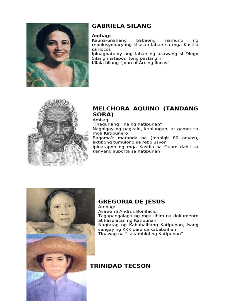Kababaihan Na Sumali Sa Katipunan | PDF