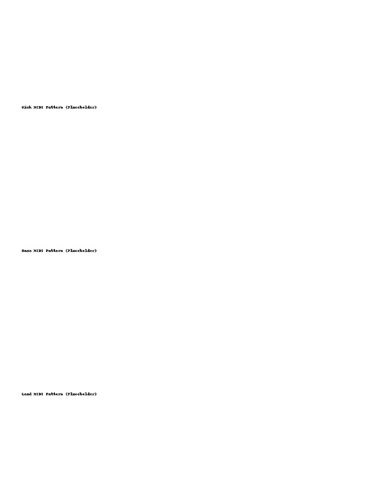 Melodic Techno Patterns | PDF