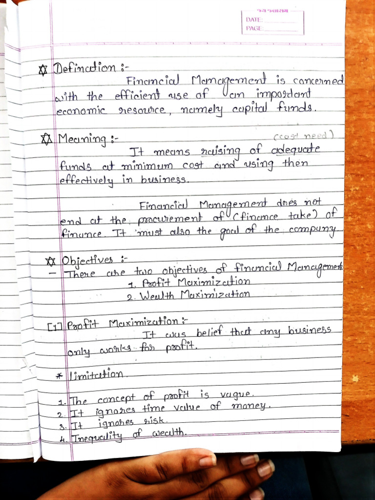 Financial Notes Unit 1 | PDF