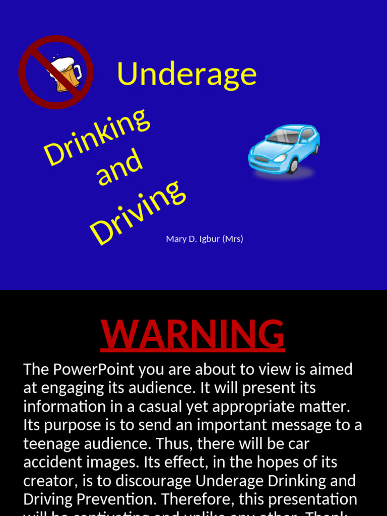 Underage Drinking and Driving Risks | PDF | Driving Under The Influence ...