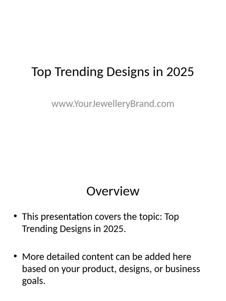 Top Jewelry Designs Trending in