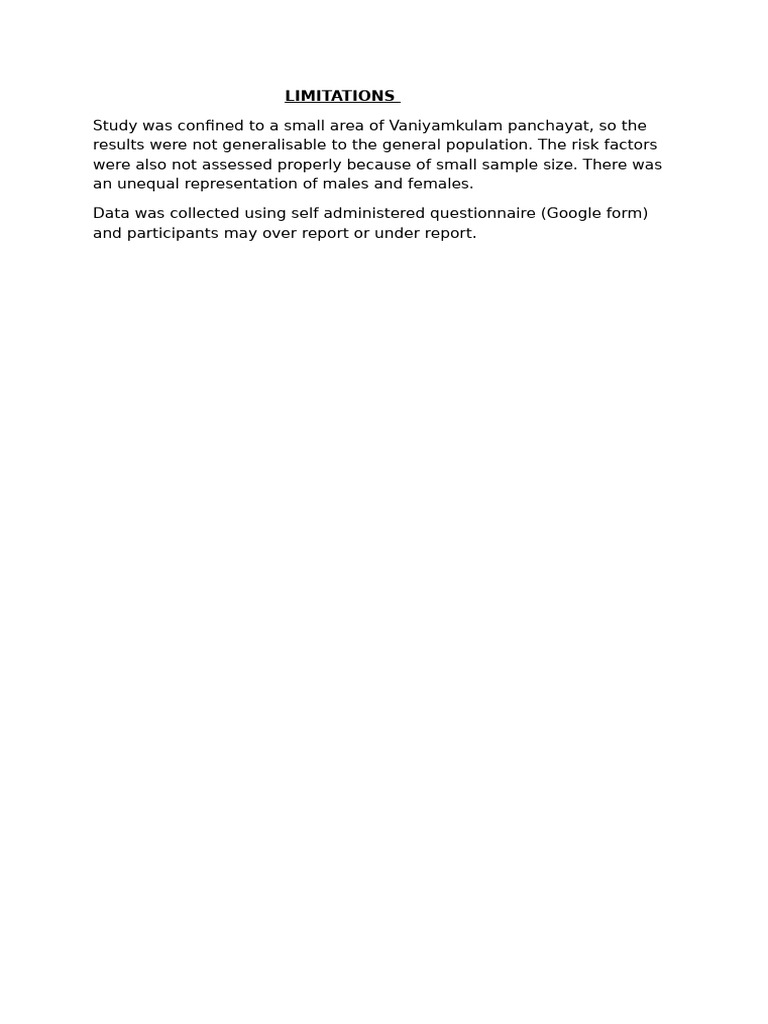 Limitations | PDF