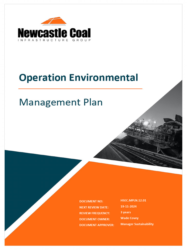 Operational Environmental Management Plan | PDF | Sustainability ...
