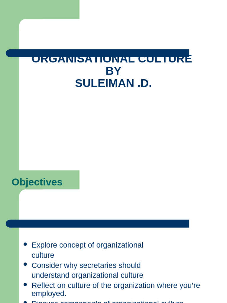 Understanding Organizational Culture | PDF | Organizational Culture ...