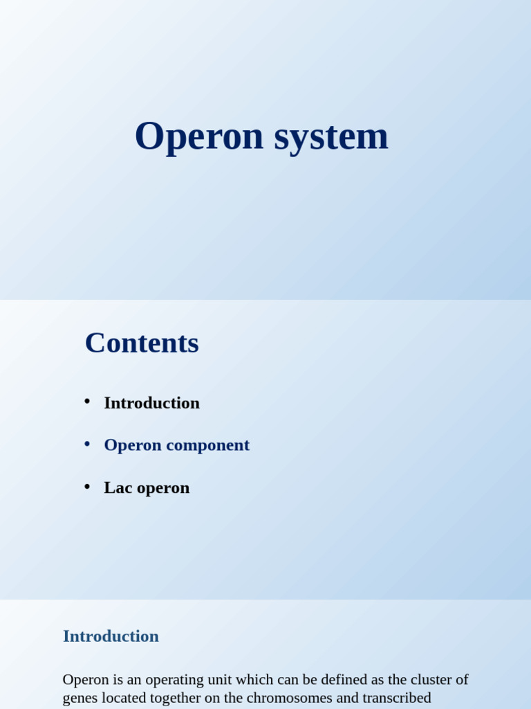 Operon System | PDF