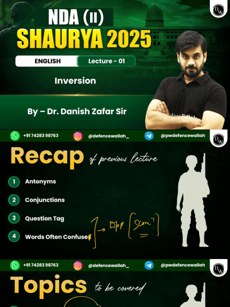 Inversion 01: Class Notes | PDF