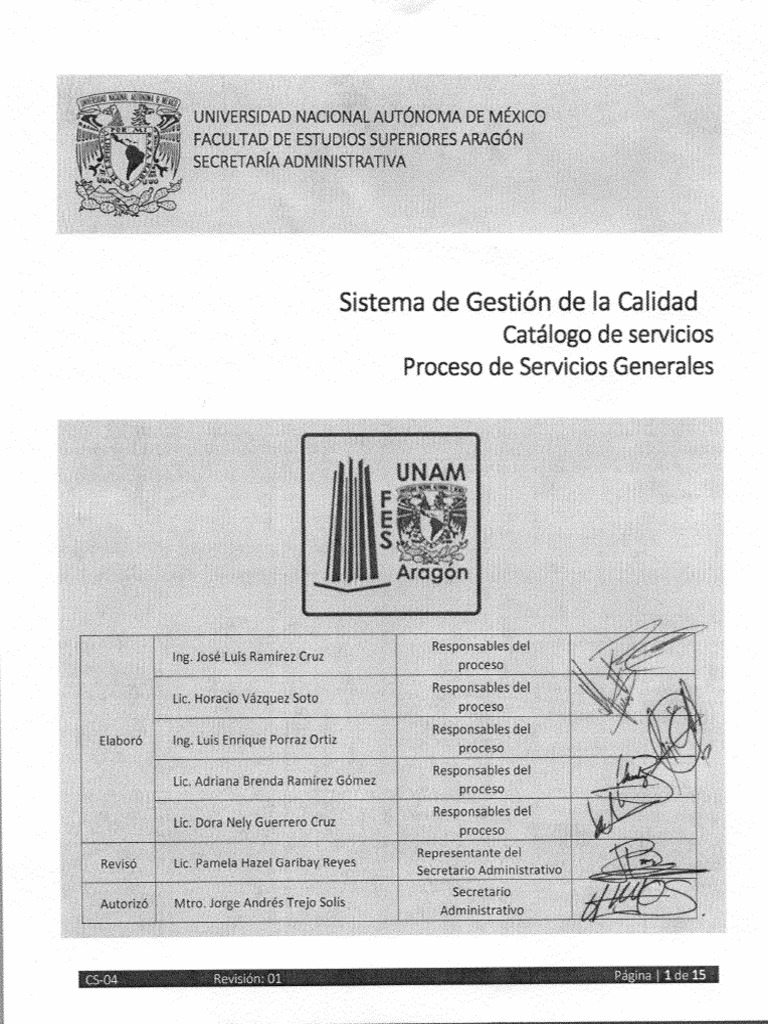Catalogo Servicios Generales | PDF