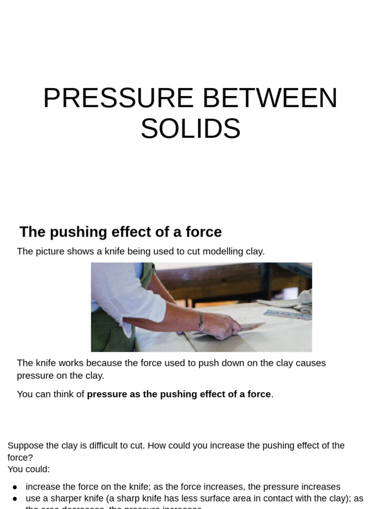 Pressure Between Solids | PDF