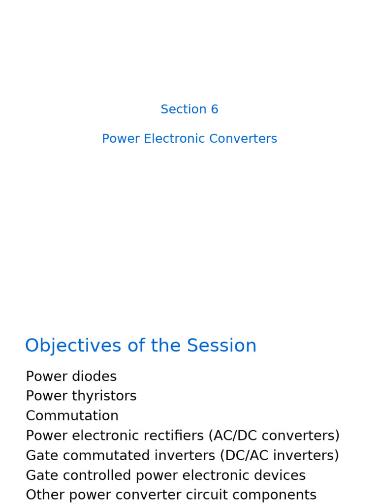 EE295 Section 6 Power Electronic Converters | PDF | Power Inverter ...