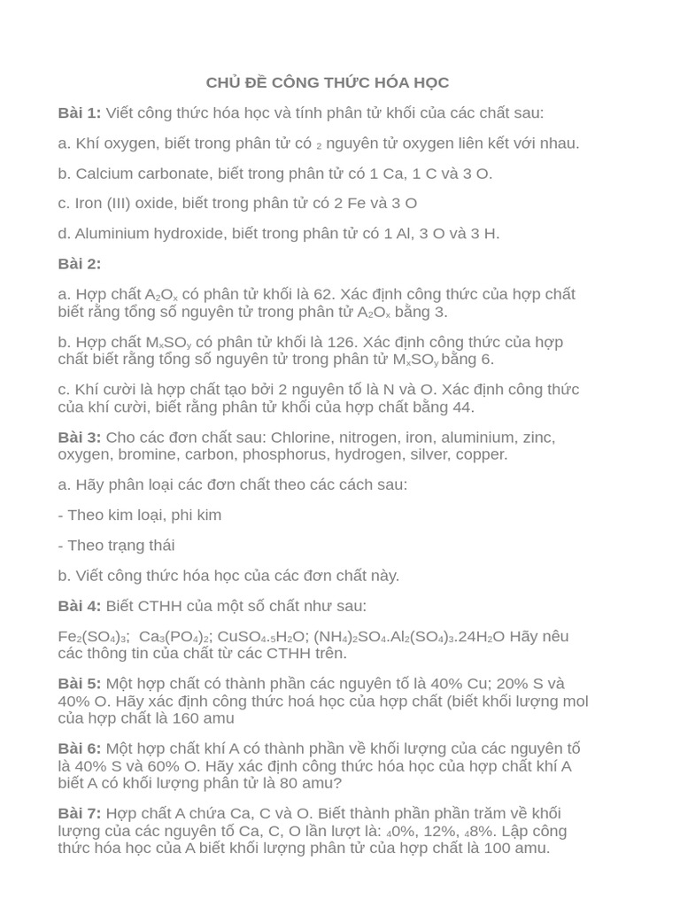 xác định cthh | PDF