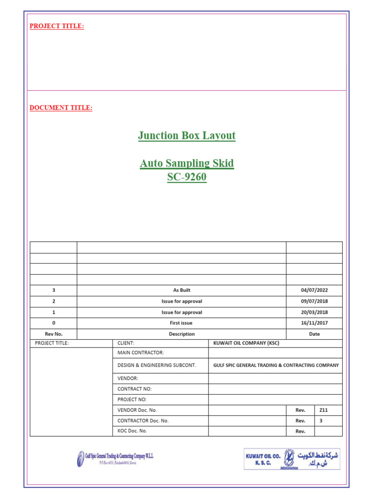 Junction Box Layout SC-9260 | PDF | Fuse (Electrical) | Power Electronics