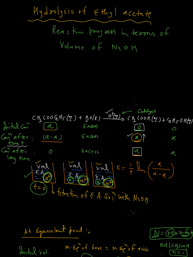 Chemical Kinetics - L-08 (Class Notes) - First Order Kietics | PDF