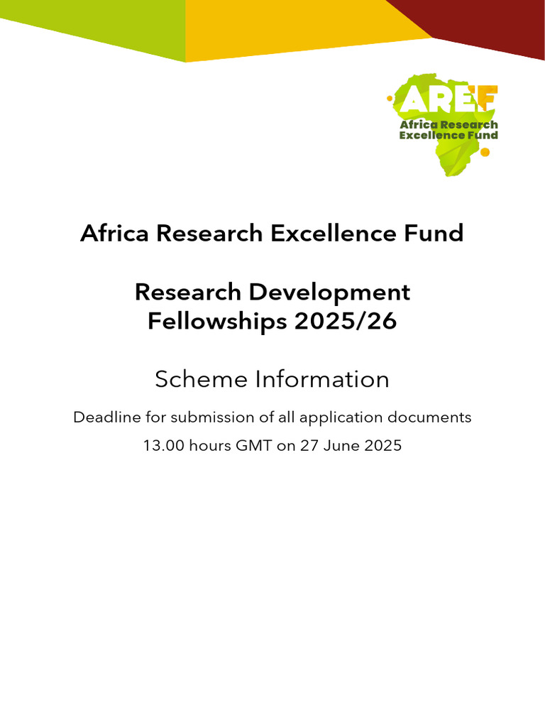 AREF Research Fellowships 2025/26 Guide | PDF | Mentorship | Doctor Of ...