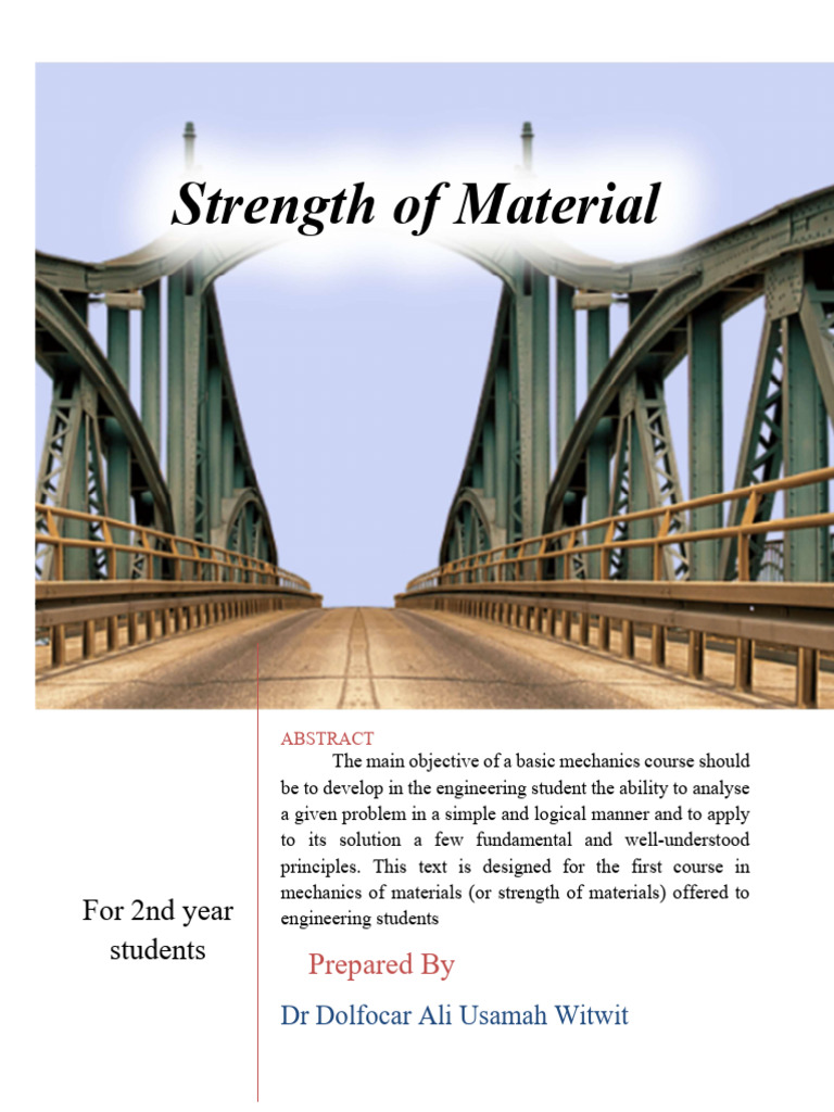 Mechanics of Materials for Engineers | PDF | Pascal (Unit) | Stress ...