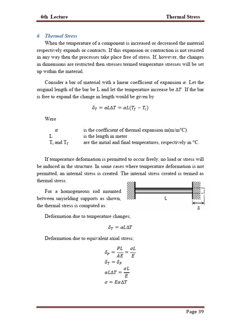 Understanding Thermal Stress in Materials | PDF | Deformation ...