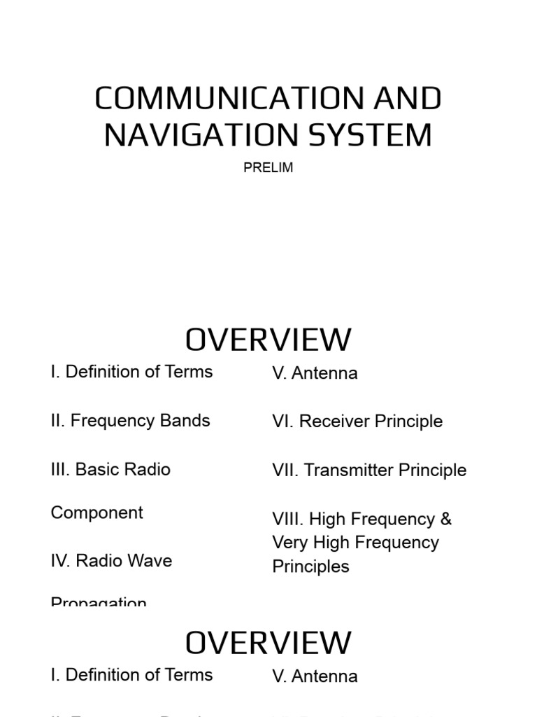 Communication & Navigation Systems Guide | PDF