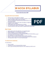 New ACCA Syllabus