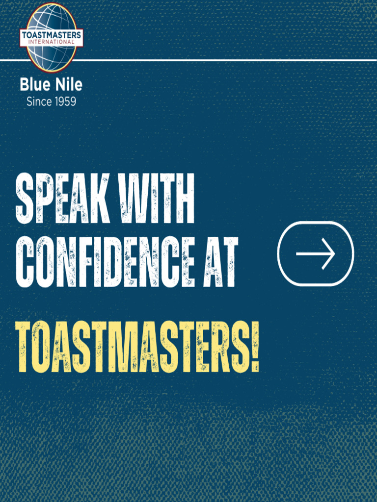 Join Blue Nile Toastmasters Today! | PDF