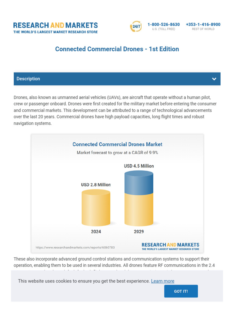 Smart Commercial Drone Market Insights | PDF | Unmanned Aerial Vehicle