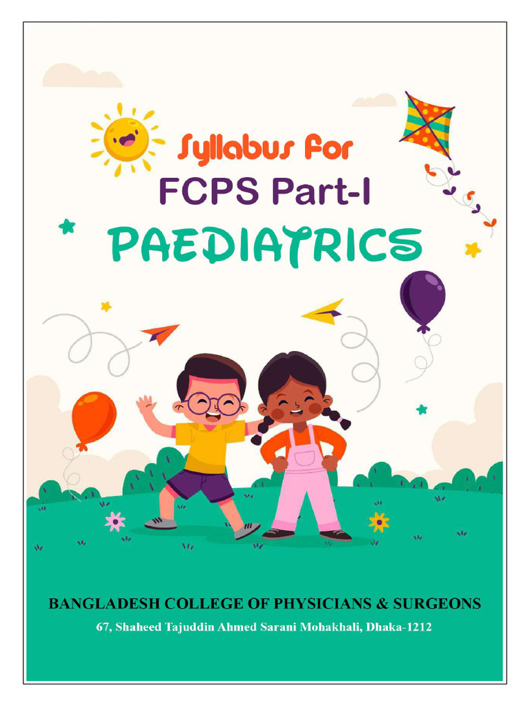 FCPS P-I Paediatrics Syllabus | PDF | Lymphatic System | Respiratory System