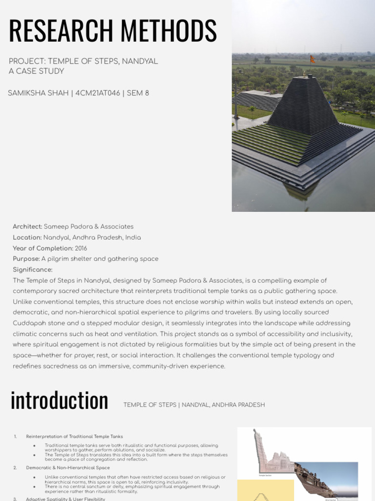 Temple of Steps - Case Study - Ass 02 - Samiksha Shah | PDF | Temple