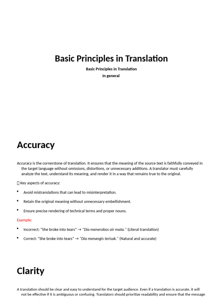 Essential Translation Principles | PDF | Translations | Semantics