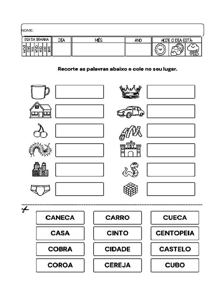 Recorte e Cole Letra C 3 | PDF